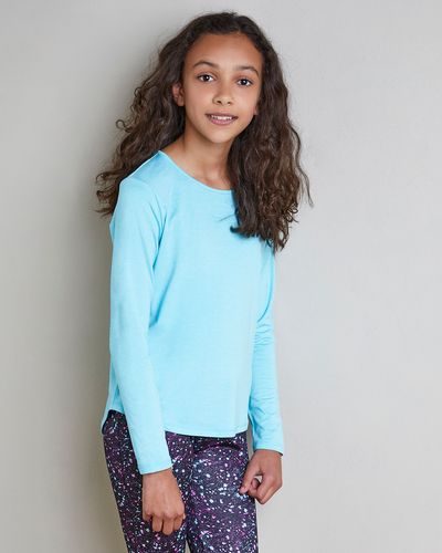 Girls Long-Sleeved Sporty Top (5-14 Years)